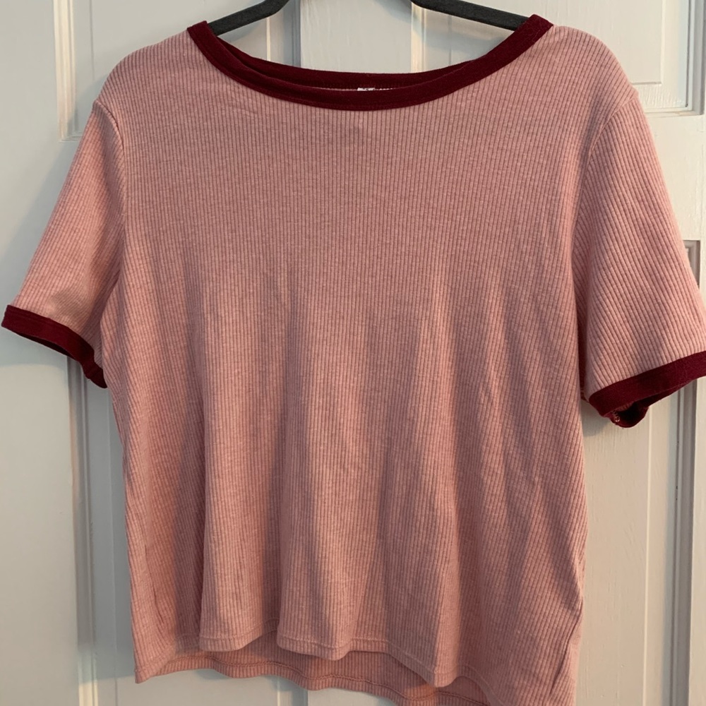 Pink H&M t-shirt material top